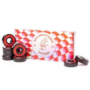 스톤 스케이트보드 베어링 세트 - 스케이트보드, 롱보드, 스쿠터 및 롤러스케이트용 ABEC 5 밀봉 스테인리스 스틸 608 베어링(8팩, 빨간색) (AA 더빙)