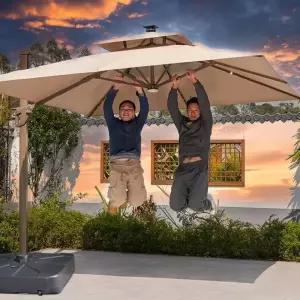 대형 사각 파라솔 단품 직사각 옥상 테라스 카페 우산