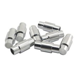 RLECS 8pcs 6mm 알루미늄 긴 슬리브 인라인 롤러 스케이트 휠 교체 스페이서 고성능 스쿠터 스케이트보드 베어링
