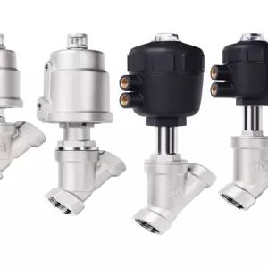 앵글 시트 밸브 Y타입 스팀 고온 스테인리스 공압 내부