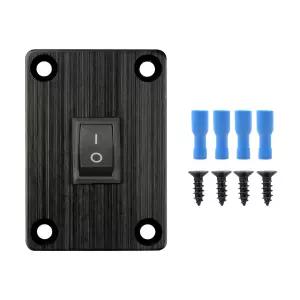 GUETNEU 1Pcs 블랙 KCD1 보트 로커 스위치 2-포지션 2핀 SPST 패널 6A 250VAC 10A 125VAC 4Pcs FDFD2-187