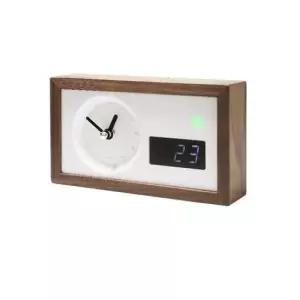 인테리어소품 에어봄 월넛 토안무 소재 공예 탁상시계 먼지측정기