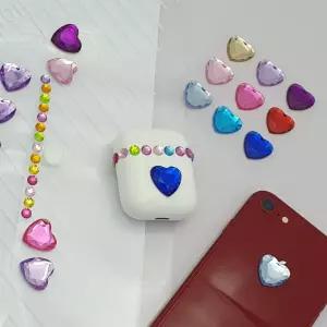 데코 파츠 입체 하트 보석 스티커 9P