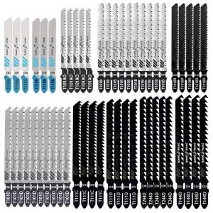 52팩 T-생크 직소날 고속 탄소강으로 제작된 세트 목재 플라스틱 및 금속 절단용 HCS/HSS