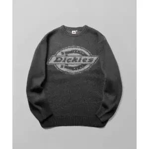 매장정품 DICKIES 디키즈 빅 로고 헤어리 니트 Gray DIKU252LRKN001GR 1231542