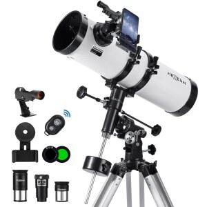 망원경 130EQ 천문 반사 성인 수동 어댑터 전화 렌즈 적도 2배 바로우 천문학