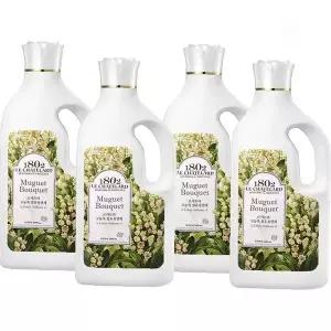 섬유 린스 대용량 2L 4p 은방울꽃 향기 세탁 유연 정전기 방지 가정용