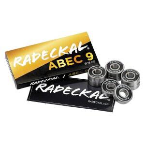 RADECAL 블랙 ABEC 9 스케이트보드 베어링, 스케이트보드, 롱보드, 크루저, 인라인 스케이트, 롤러 프리 윤활, 고정밀 등급, 롱래스팅 (1세트 8개) u2026