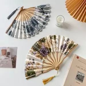 부채 대나무 휴대용 접이식 여름 선물 KK920