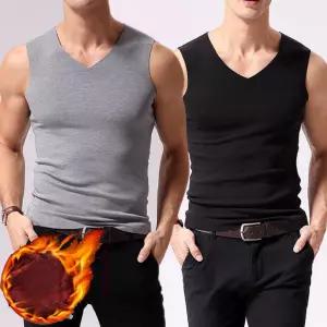 남성 슬림핏 자국 없는 피치기모 보온 이너 런닝 한파 나시 낚시