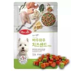 강아지 저염분 치즈샌드 혼합 120g 1P 한입 트릿 훈련