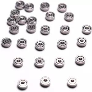 토이 모델 DIY 미니 스터프용 ATOLEE 미니어처 볼 베어링 100pcs 681ZZ 타이니 메탈 휠 롤러 (1x3x1mm)