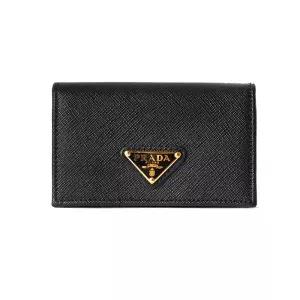 [프라다] 프라다 26SS 사피아노 삼각로고 카드지갑 블랙 1MC122 QHH F0002