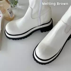 [멜팅브라운] 여성 캐주얼 어글리 스판 워커 부츠 5cm (8930346A)