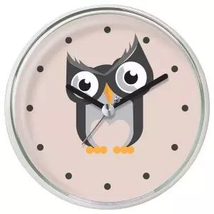 [하프클럽/셀러허브]흡착시계 욕실 화장실 사무실 단체 다용도 캐릭터 방수시계 CN-849CA부엉이A