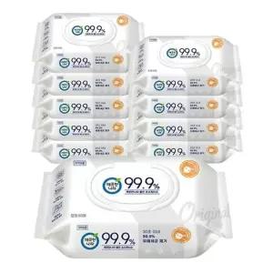[깨끗한나라] 깨끗한나라 식약처인증 99.9 클린 손소독티슈 캡형 60매 10팩