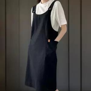 [신상오픈런]여성 여름 린넨 멜빵 원피스 투포켓 롱 드레스 뒤트임 (36832781)