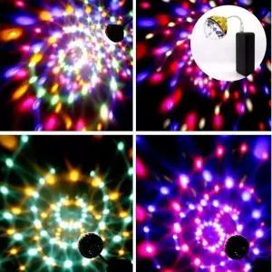 ( )노래방 조명 미러볼 LED 라이트 장식용 분위기 파티 휴대용 무대 클럽 가정용