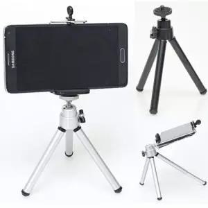 ( )탁상용 미니 삼각대 휴대용 휴대폰 삼각대 촬영용 거치대 초경량 실버