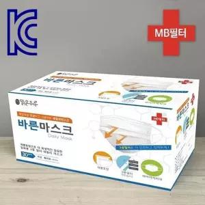 [하프클럽/]바른마스크 블랙 개별포장30p