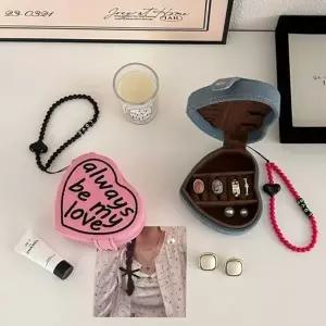 미니 하트 보석함 휴대용 하트 주얼리함 귀걸이 목걸이 반지 케이스