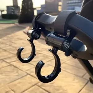 ( )회전형 유모차 가방 걸이 휴대용 유모차 고리 2개 수납