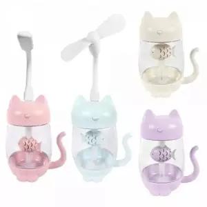 무드등 고양이 가습기 휴대용 고양이 미니 가습기 캐릭터 사무실