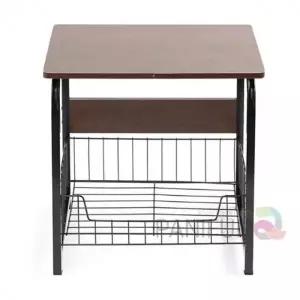 블랙 사각 철제협탁 바스켓 미니사이드테이블 거실협탁 예쁜협탁 소형협탁 모던협탁
