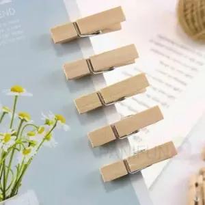 미니 나무집게 100p 인테리어사진집게 포토클립 쇼카드클립 포토카드홀더 메모홀더