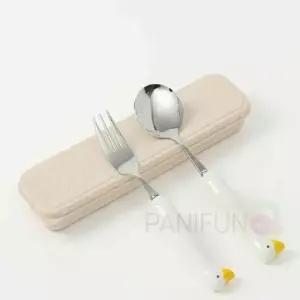 오리 숟가락포크 옐로우 어린이스푼 캐릭터숟가락 어린이숟가락 어린이포크 수저포크세트