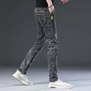 남성 바지 청 그레이 스키니 데일리 눈꽃 스판 슬랙스 배기핏 M스포1