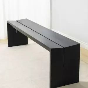 블랙 벤치 의자 대기 긴의자 긴벤치 식탁 등받이