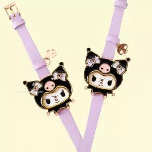 쥬얼 패션 손목시계 캐릭터 아날로그 학생용 어린이 선물용 가죽 밴드