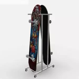 스케이트보드 이동식 철제 거치대 서핑보드 정리대 스탠드