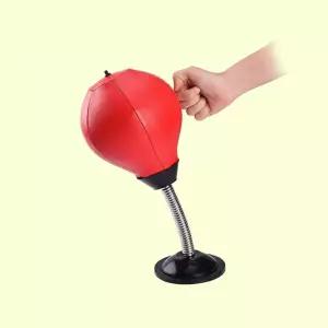 데스크탑 스트레스 해소용 펀치볼 탁상용 미니 샌드백 권투 운동 기구 흡착식 펌프 세트