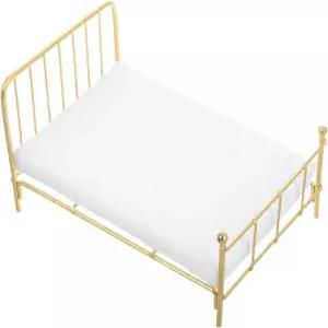 토토리티 리얼리스틱 언 프레임 미니어처 침대 1/12 스케일 인형의 집 침구 편안한 퀸 사이즈 거실 장식용