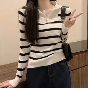 슬림핏 여성긴팔티 여자긴팔티 빅사이즈 지퍼 크롭티