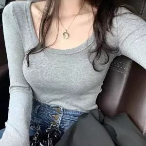 여름긴팔티 스타일 슬림핏 스트릿긴팔티 오버핏 여성 부드러운