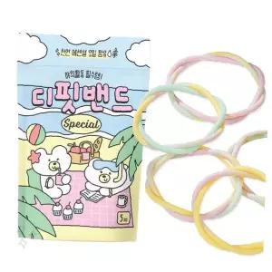 모기퇴치 팔찌 파스텔 무지개 컬러 웨이브 패턴 실외활동 야외놀이 벌레방지