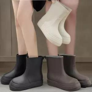 [신상오픈런]여성용 여름 발목 무지 색상 레인 부츠 (33650274)