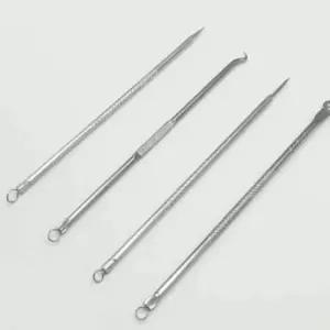 ( )여드름짜는도구 코피지제거기 피지압출기 블랙헤드압출 얼굴 코 피지제거기 4종 세트