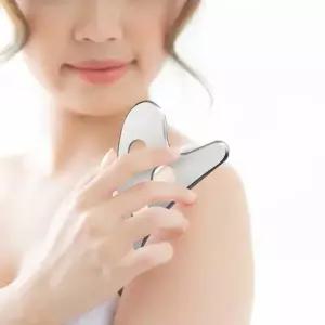 (색상 실버)스테인리스 스틸 괄사 마사지 도구 얼굴 페이스 안마용품