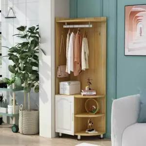 좁은방옷장 코너옷장 오픈형 키낮은 원룸 옷장 틈새 매장 수납