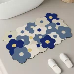 ( )욕실 주방 화장실 미끄럼 방지 규조토 발매트 블루 규조토발 인테리어 욕실발 구조 부엌발