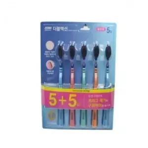 (옵션 일반모)더블액션 칫솔 5+5개 회사칫솔 여행용칫솔