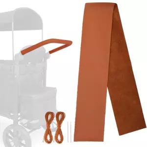 원더폴드 유모차 W2/W4 38인치 길이의 손 바느질 손잡이 커버와 호환되는 LUAATT 유니버설 정품 가죽 커버