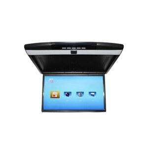 카 모니터 15/17인치 HD LCD 화면 MP5 비디오 플레이어 루프 마운트 디스플레이 멀티미디어 천장 TV 미러 FM IR 스피커(17인치 그레이)(15인치 블랙)