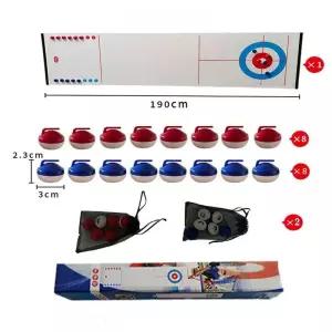 탁상 미니 컬링 소형 교구 레크레이션 놀이 1.9m 보드게임 12구