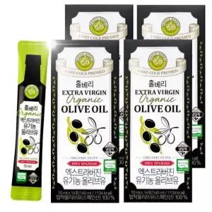 홀베리 엑스트라버진 올리브유 유기농 100 스틱형 올리브오일 14포 4박스