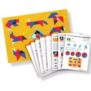 오방색 색종이 도형접기 칠교놀이 동물 모습 그림판 만들기 스트레스해소 수업